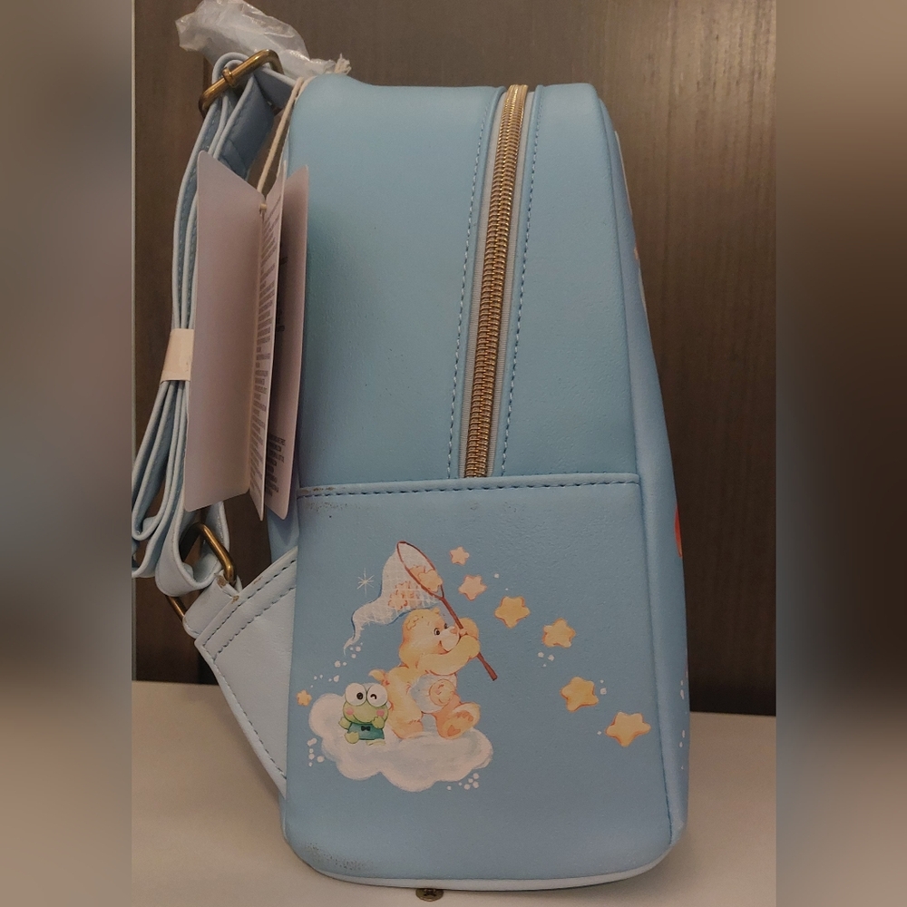 Sanrio x Care Bears Loungefly Small Blue Backpack Kuromi Hello Kitty NWT - Picture 6 of 8